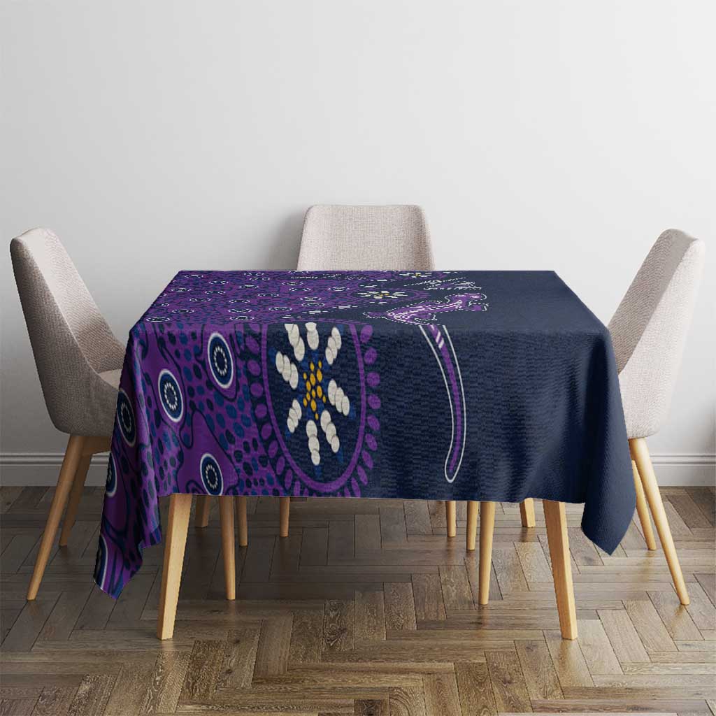 Melbourne Storm NAIDOC Week 2026 Tablecloth Aboriginal Lizard Dot Painting - 50 Years of Deadly