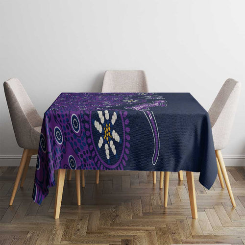 Melbourne Storm NAIDOC Week 2026 Tablecloth Aboriginal Lizard Dot Painting - 50 Years of Deadly
