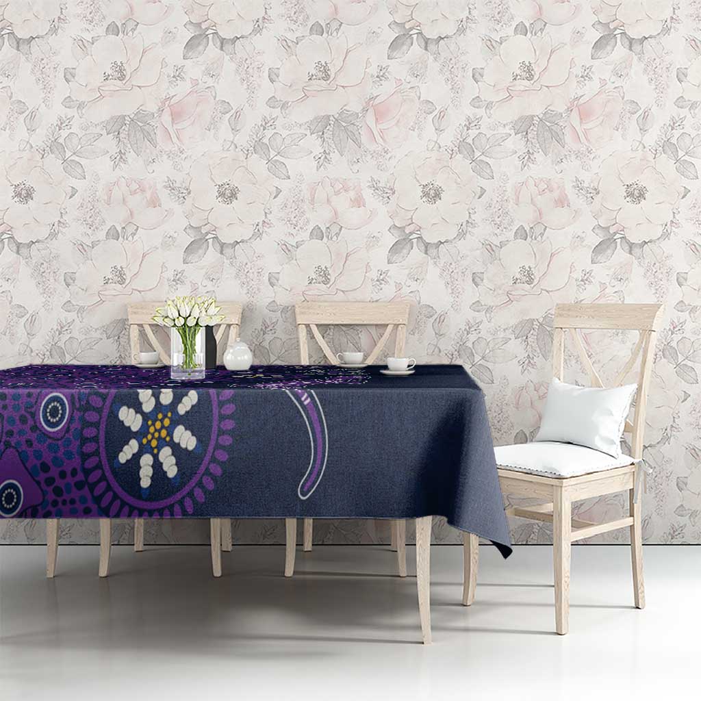 Melbourne Storm NAIDOC Week 2026 Tablecloth Aboriginal Lizard Dot Painting - 50 Years of Deadly
