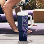Melbourne Storm NAIDOC Week 2026 Tumbler With Handle Aboriginal Lizard Dot Painting - 50 Years of Deadly