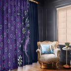 Melbourne Storm NAIDOC Week 2026 Window Curtain Aboriginal Lizard Dot Painting - 50 Years of Deadly