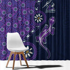 Melbourne Storm NAIDOC Week 2026 Window Curtain Aboriginal Lizard Dot Painting - 50 Years of Deadly
