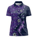 Melbourne Storm NAIDOC Week 2026 Women Polo Shirt Aboriginal Lizard Dot Painting - 50 Years of Deadly