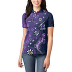 Melbourne Storm NAIDOC Week 2026 Women Polo Shirt Aboriginal Lizard Dot Painting - 50 Years of Deadly