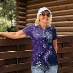 Melbourne Storm NAIDOC Week 2026 Women Polo Shirt Aboriginal Lizard Dot Painting - 50 Years of Deadly