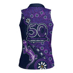 Melbourne Storm NAIDOC Week 2026 Women Sleeveless Polo Shirt Aboriginal Lizard Dot Painting - 50 Years of Deadly