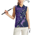 Melbourne Storm NAIDOC Week 2026 Women Sleeveless Polo Shirt Aboriginal Lizard Dot Painting - 50 Years of Deadly