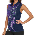 Melbourne Storm NAIDOC Week 2026 Women Sleeveless Polo Shirt Aboriginal Lizard Dot Painting - 50 Years of Deadly