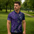 Melbourne Storm NAIDOC Week 2026 Zipper Polo Shirt Aboriginal Lizard Dot Painting - 50 Years of Deadly
