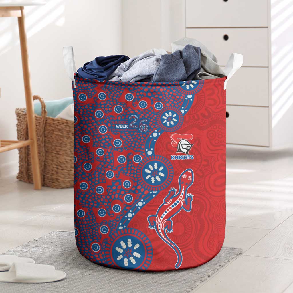 Newcastle Knights NAIDOC Week 2026 Laundry Basket Aboriginal Lizard Dot Painting - 50 Years of Deadly