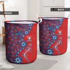Newcastle Knights NAIDOC Week 2026 Laundry Basket Aboriginal Lizard Dot Painting - 50 Years of Deadly