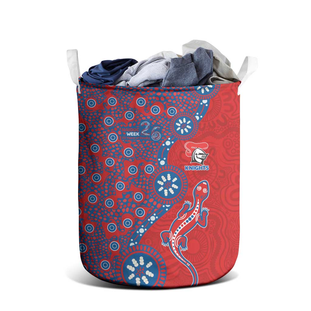 Newcastle Knights NAIDOC Week 2026 Laundry Basket Aboriginal Lizard Dot Painting - 50 Years of Deadly