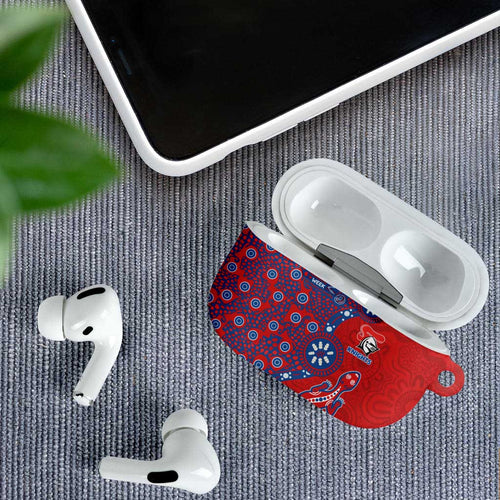 Newcastle Knights NAIDOC Week 2026 AirPods Case Aboriginal Lizard Dot Painting - 50 Years of Deadly