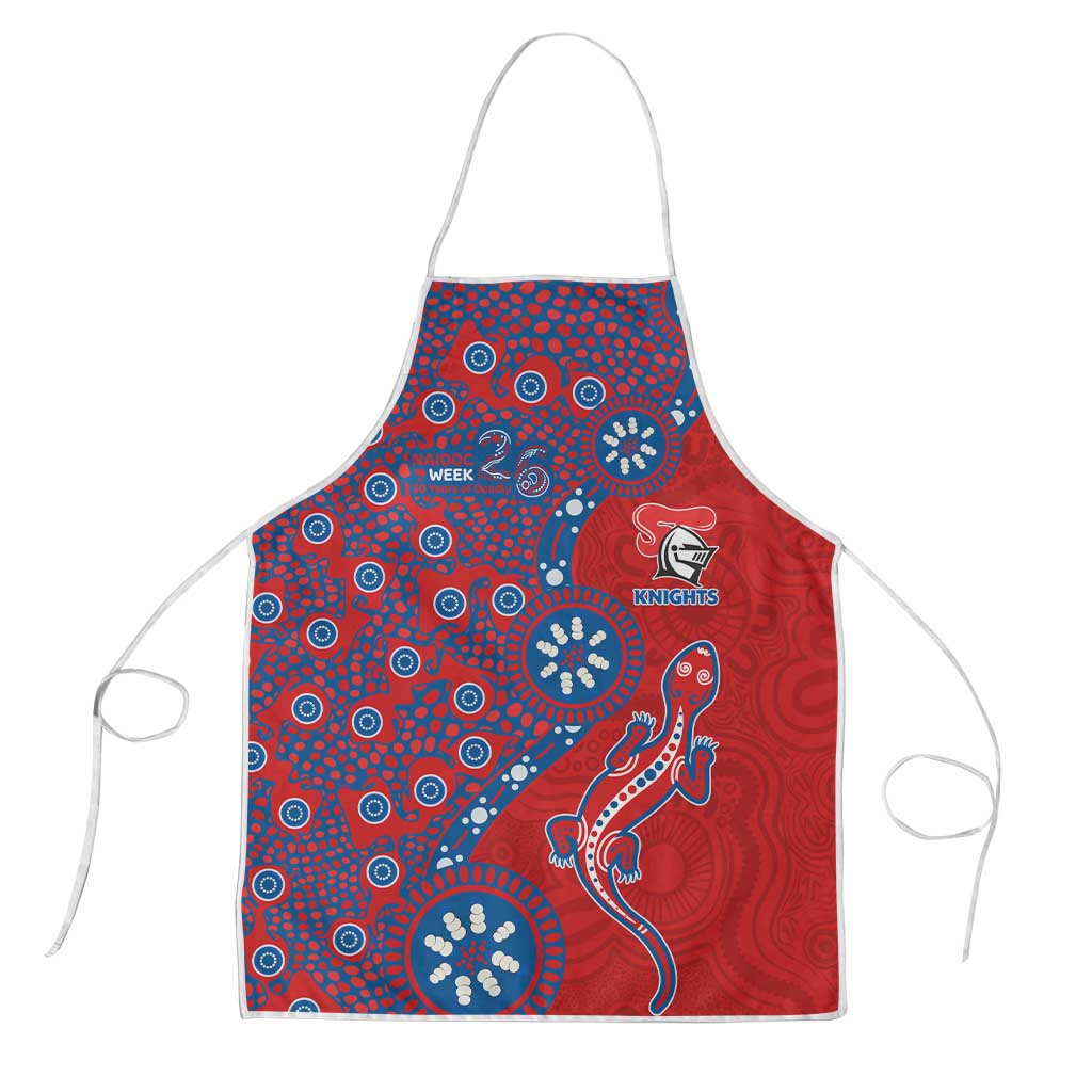 Newcastle Knights NAIDOC Week 2026 Apron Aboriginal Lizard Dot Painting - 50 Years of Deadly