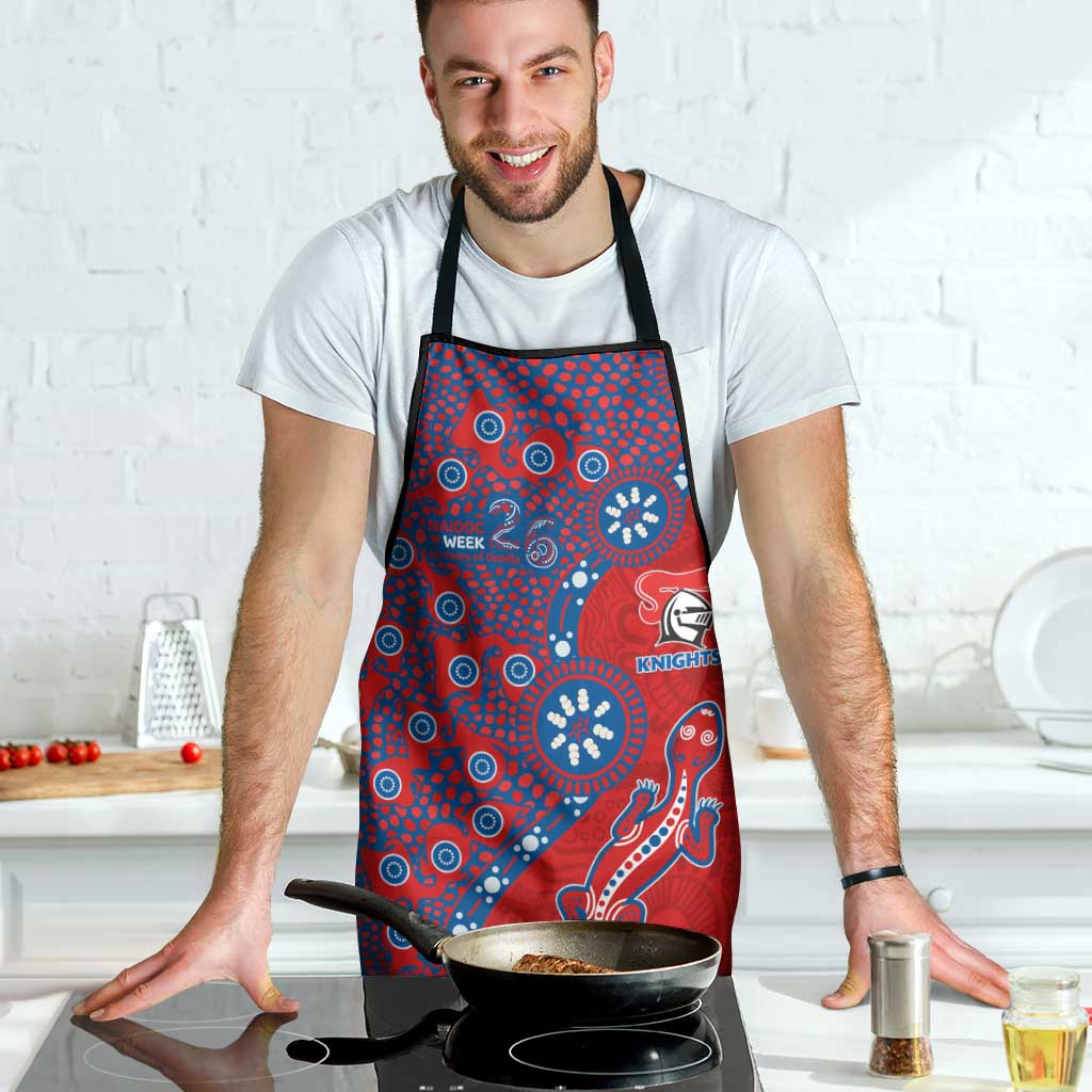 Newcastle Knights NAIDOC Week 2026 Apron Aboriginal Lizard Dot Painting - 50 Years of Deadly