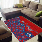 Newcastle Knights NAIDOC Week 2026 Area Rug Aboriginal Lizard Dot Painting - 50 Years of Deadly