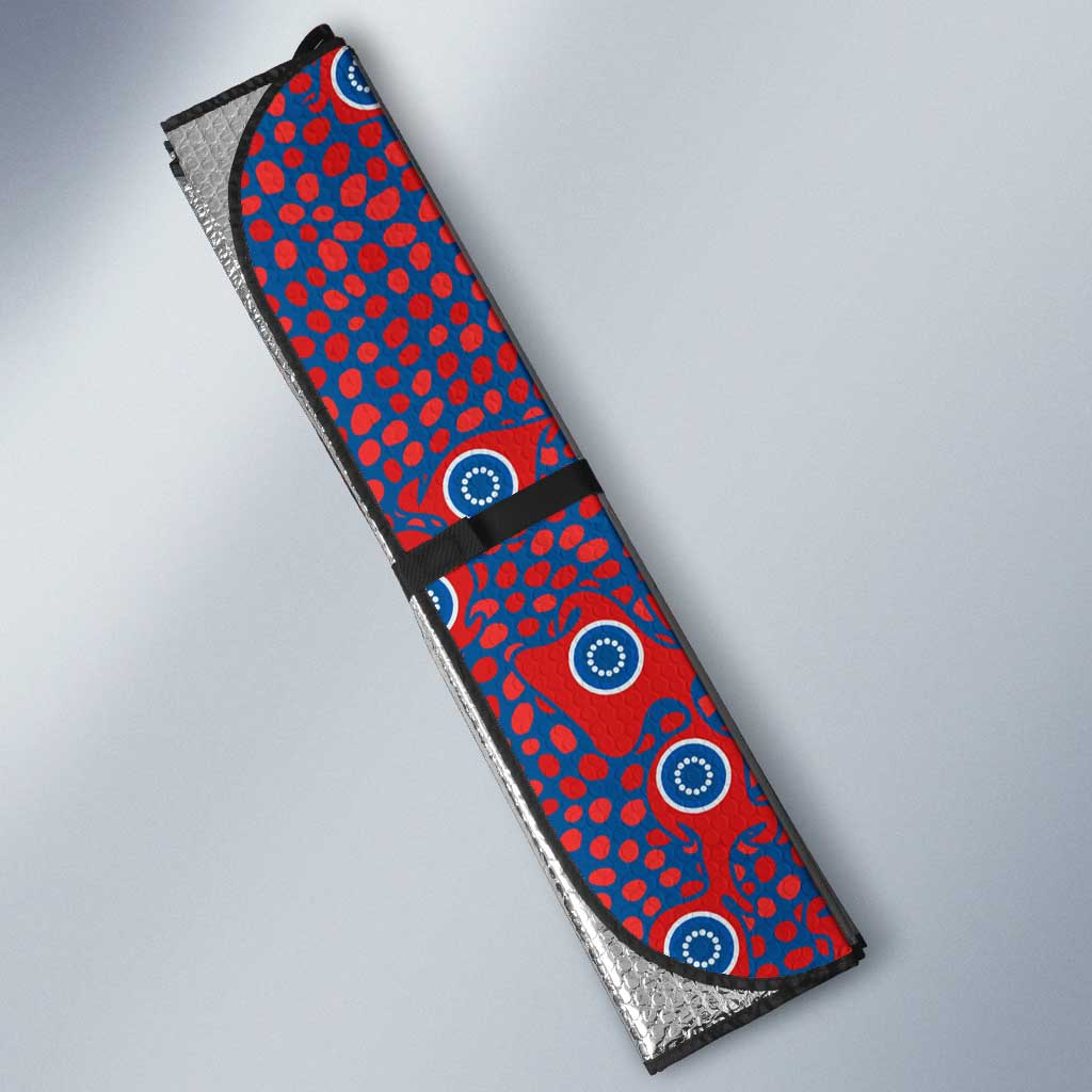 Newcastle Knights NAIDOC Week 2026 Auto Sun Shade Aboriginal Lizard Dot Painting - 50 Years of Deadly