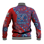 Newcastle Knights NAIDOC Week 2026 Baseball Jacket Aboriginal Lizard Dot Painting - 50 Years of Deadly