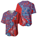 Newcastle Knights NAIDOC Week 2026 Baseball Jersey Aboriginal Lizard Dot Painting - 50 Years of Deadly