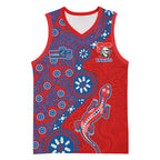 Newcastle Knights NAIDOC Week 2026 Basketball Jersey Aboriginal Lizard Dot Painting - 50 Years of Deadly