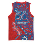 Newcastle Knights NAIDOC Week 2026 Basketball Jersey Aboriginal Lizard Dot Painting - 50 Years of Deadly