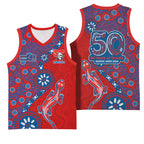 Newcastle Knights NAIDOC Week 2026 Basketball Jersey Aboriginal Lizard Dot Painting - 50 Years of Deadly