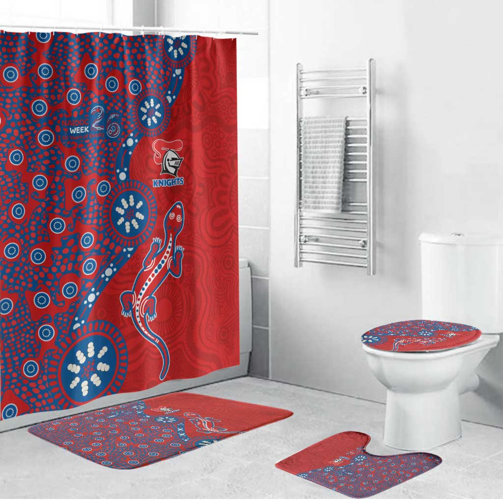 Newcastle Knights NAIDOC Week 2026 Bathroom Set Aboriginal Lizard Dot Painting - 50 Years of Deadly