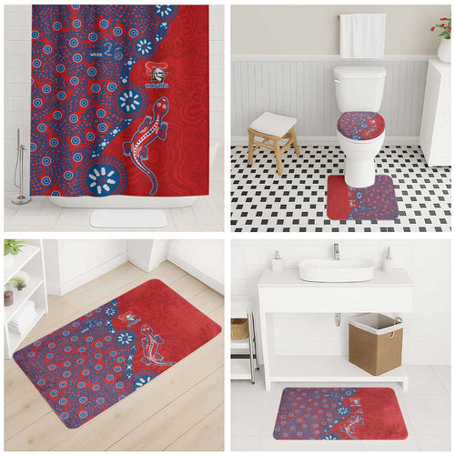 Newcastle Knights NAIDOC Week 2026 Bathroom Set Aboriginal Lizard Dot Painting - 50 Years of Deadly