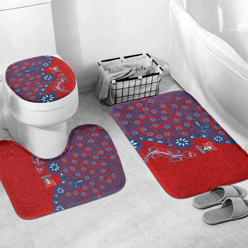Newcastle Knights NAIDOC Week 2026 Bathroom Set Aboriginal Lizard Dot Painting - 50 Years of Deadly