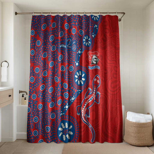 Newcastle Knights NAIDOC Week 2026 Bathroom Set Aboriginal Lizard Dot Painting - 50 Years of Deadly