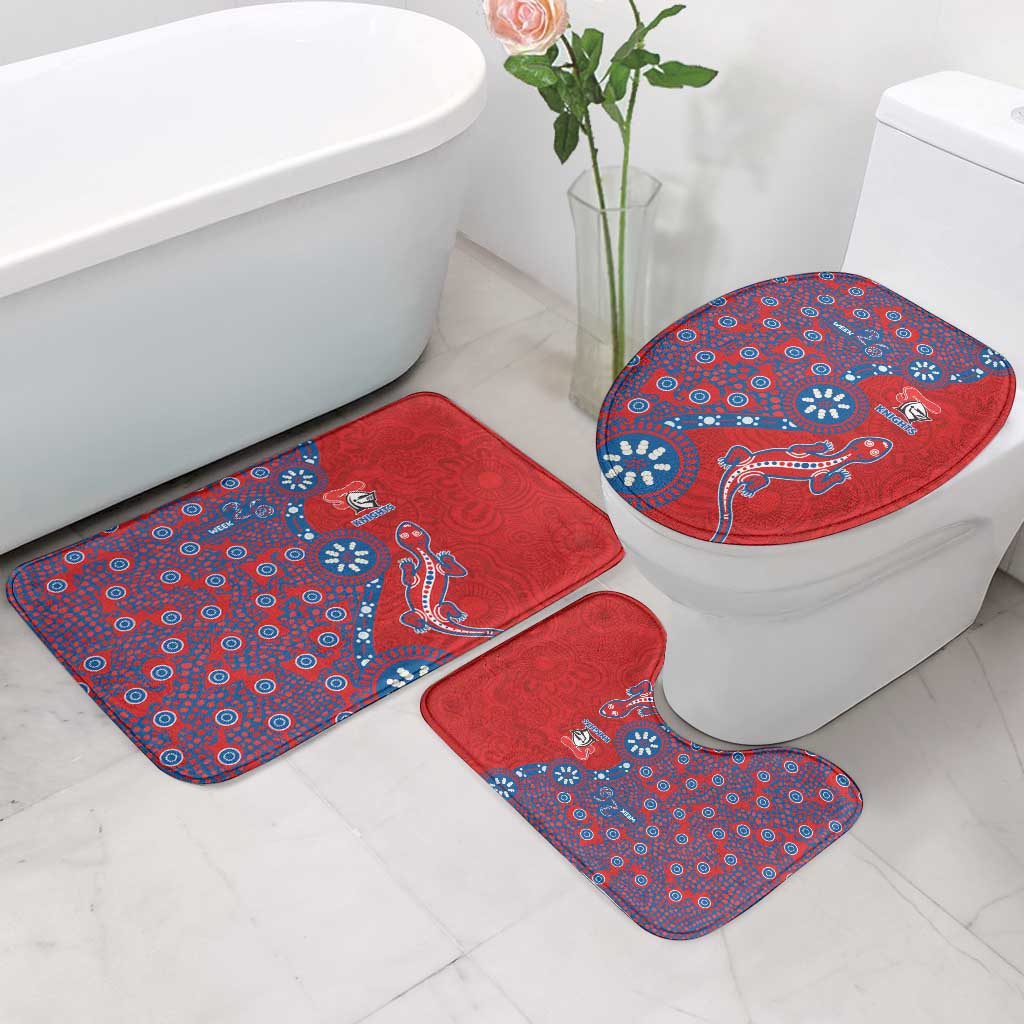 Newcastle Knights NAIDOC Week 2026 Bathroom Set Aboriginal Lizard Dot Painting - 50 Years of Deadly