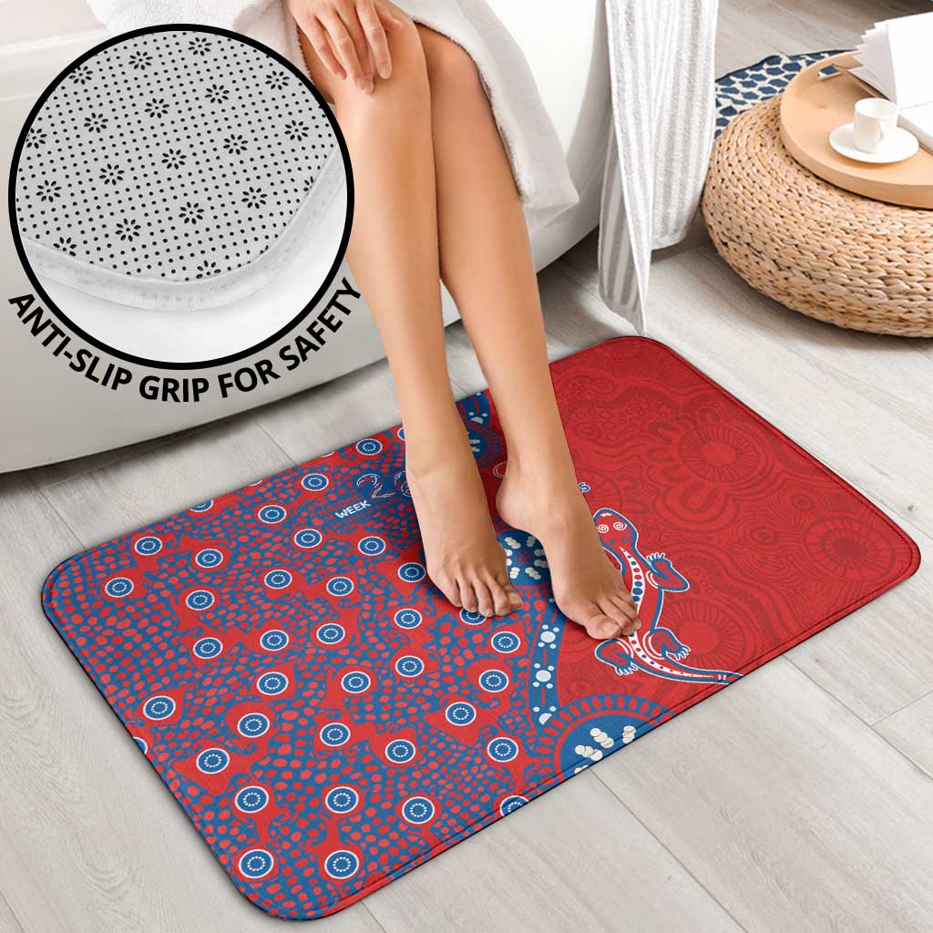Newcastle Knights NAIDOC Week 2026 Bathroom Set Aboriginal Lizard Dot Painting - 50 Years of Deadly