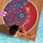 Newcastle Knights NAIDOC Week 2026 Beach Blanket Aboriginal Lizard Dot Painting - 50 Years of Deadly