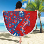 Newcastle Knights NAIDOC Week 2026 Beach Blanket Aboriginal Lizard Dot Painting - 50 Years of Deadly