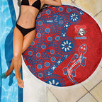 Newcastle Knights NAIDOC Week 2026 Beach Blanket Aboriginal Lizard Dot Painting - 50 Years of Deadly