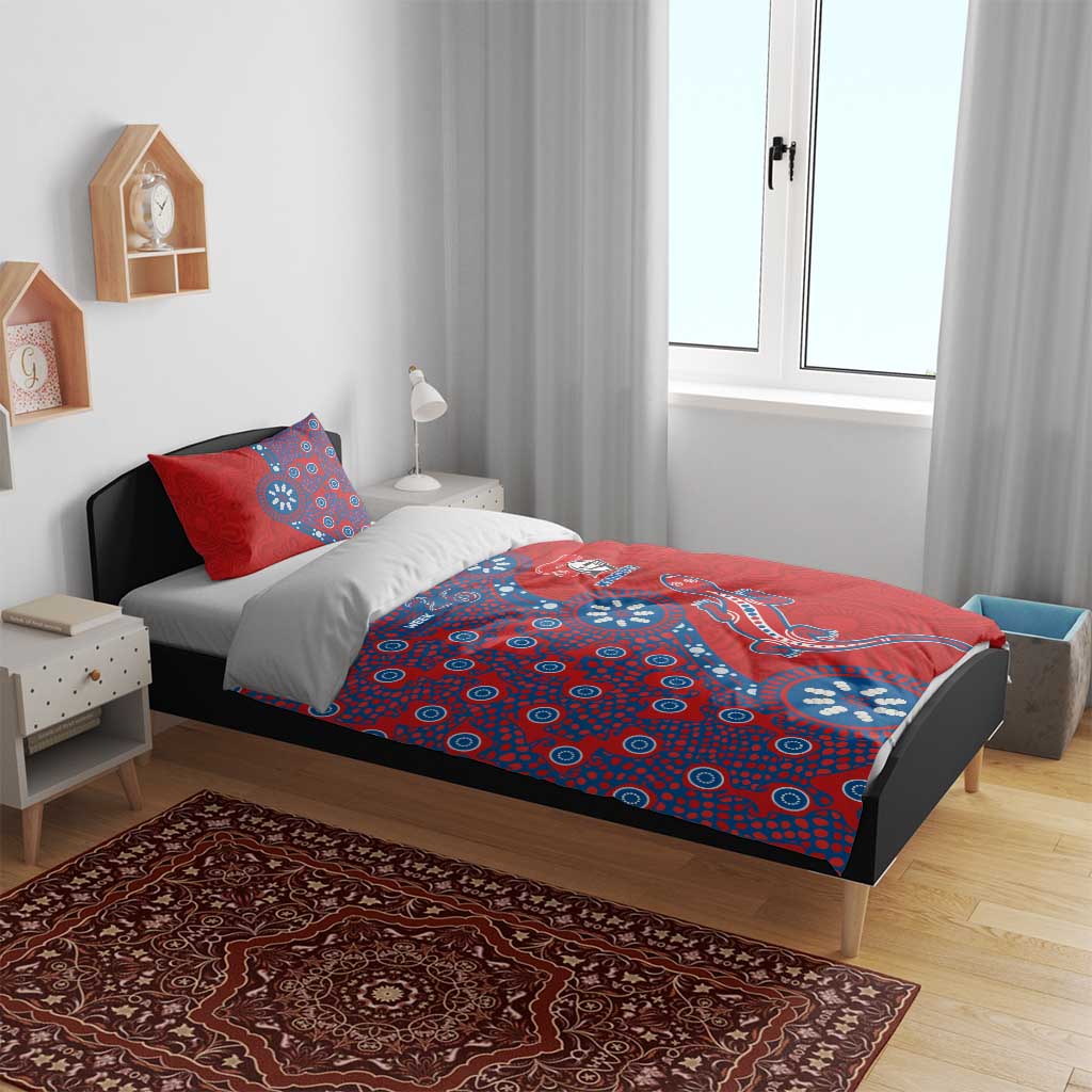 Newcastle Knights NAIDOC Week 2026 Bedding Set Aboriginal Lizard Dot Painting - 50 Years of Deadly