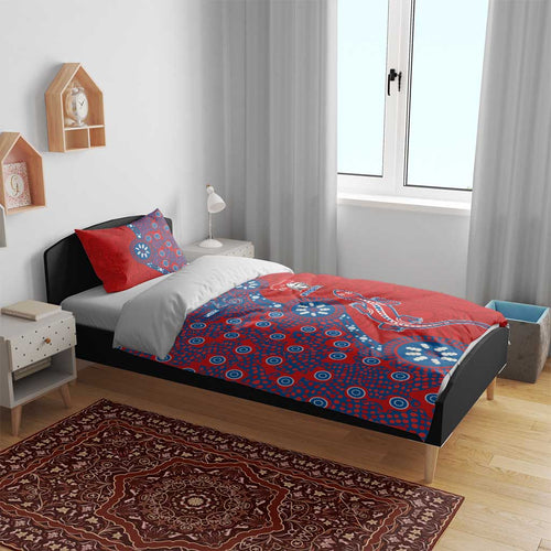 Newcastle Knights NAIDOC Week 2026 Bedding Set Aboriginal Lizard Dot Painting - 50 Years of Deadly