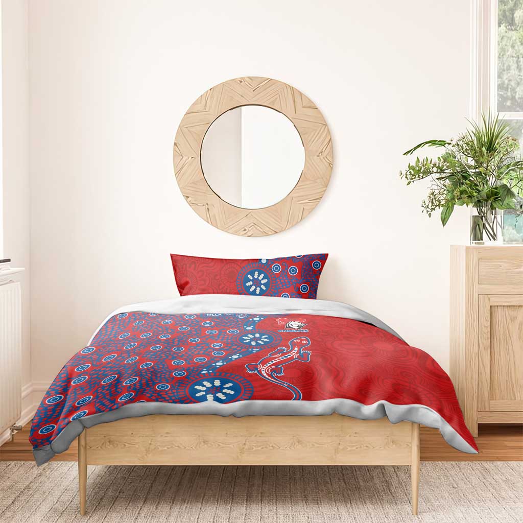 Newcastle Knights NAIDOC Week 2026 Bedding Set Aboriginal Lizard Dot Painting - 50 Years of Deadly