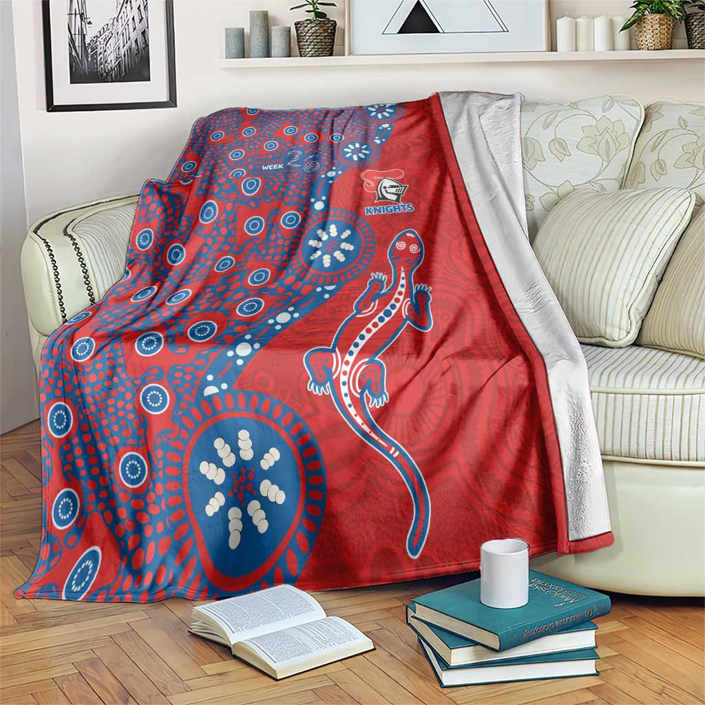 Newcastle Knights NAIDOC Week 2026 Blanket Aboriginal Lizard Dot Painting - 50 Years of Deadly