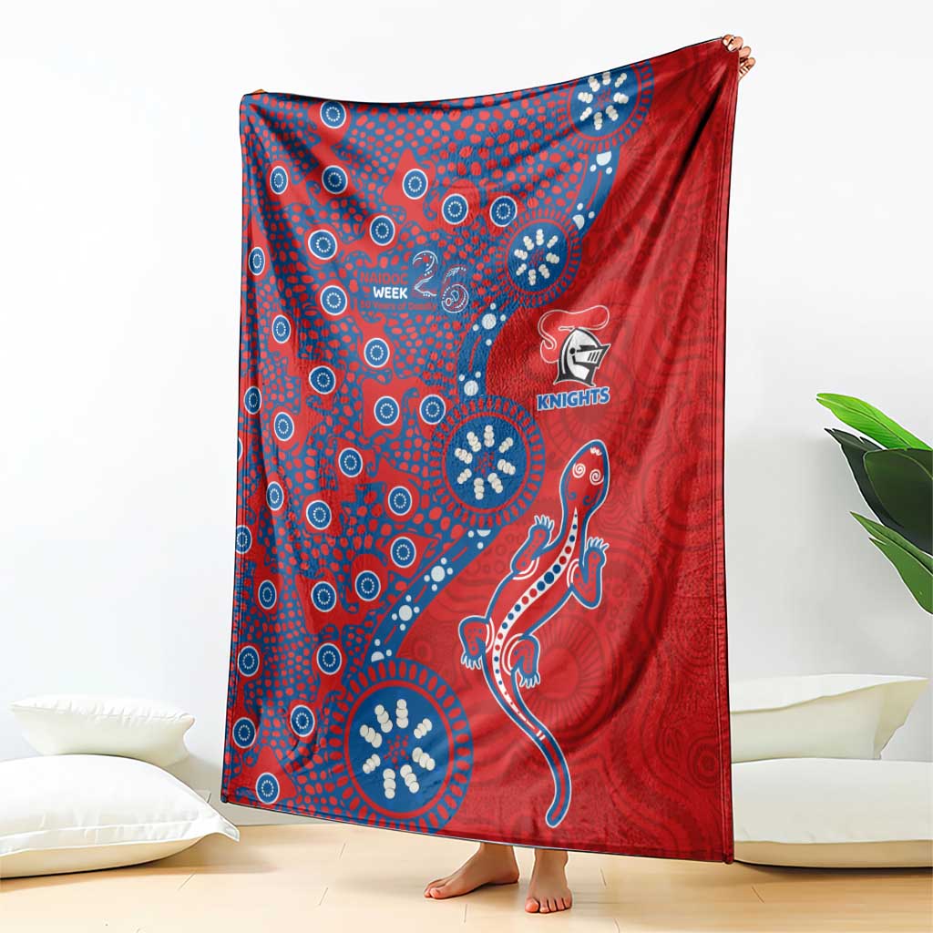 Newcastle Knights NAIDOC Week 2026 Blanket Aboriginal Lizard Dot Painting - 50 Years of Deadly