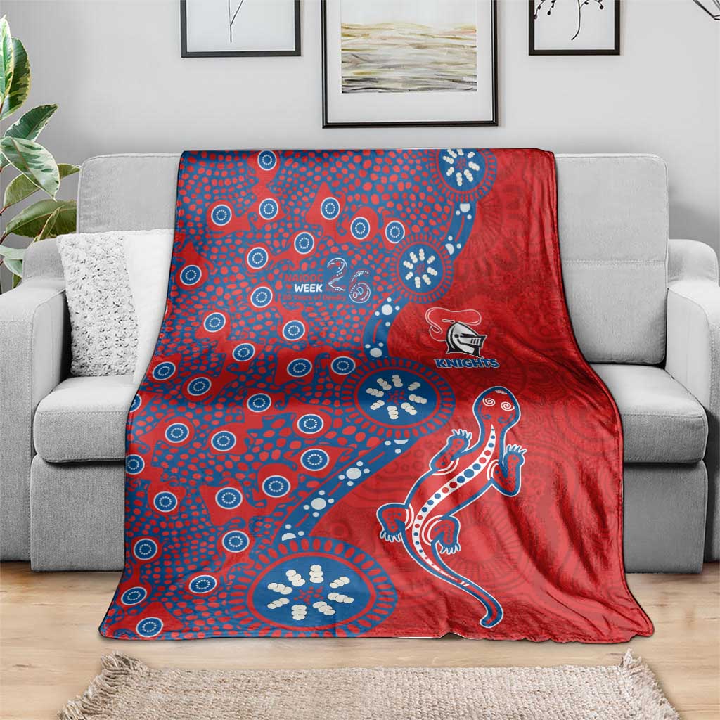 Newcastle Knights NAIDOC Week 2026 Blanket Aboriginal Lizard Dot Painting - 50 Years of Deadly