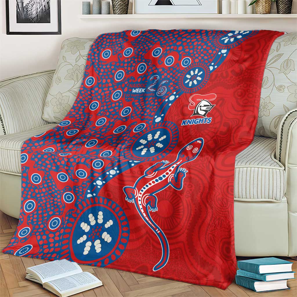 Newcastle Knights NAIDOC Week 2026 Blanket Aboriginal Lizard Dot Painting - 50 Years of Deadly