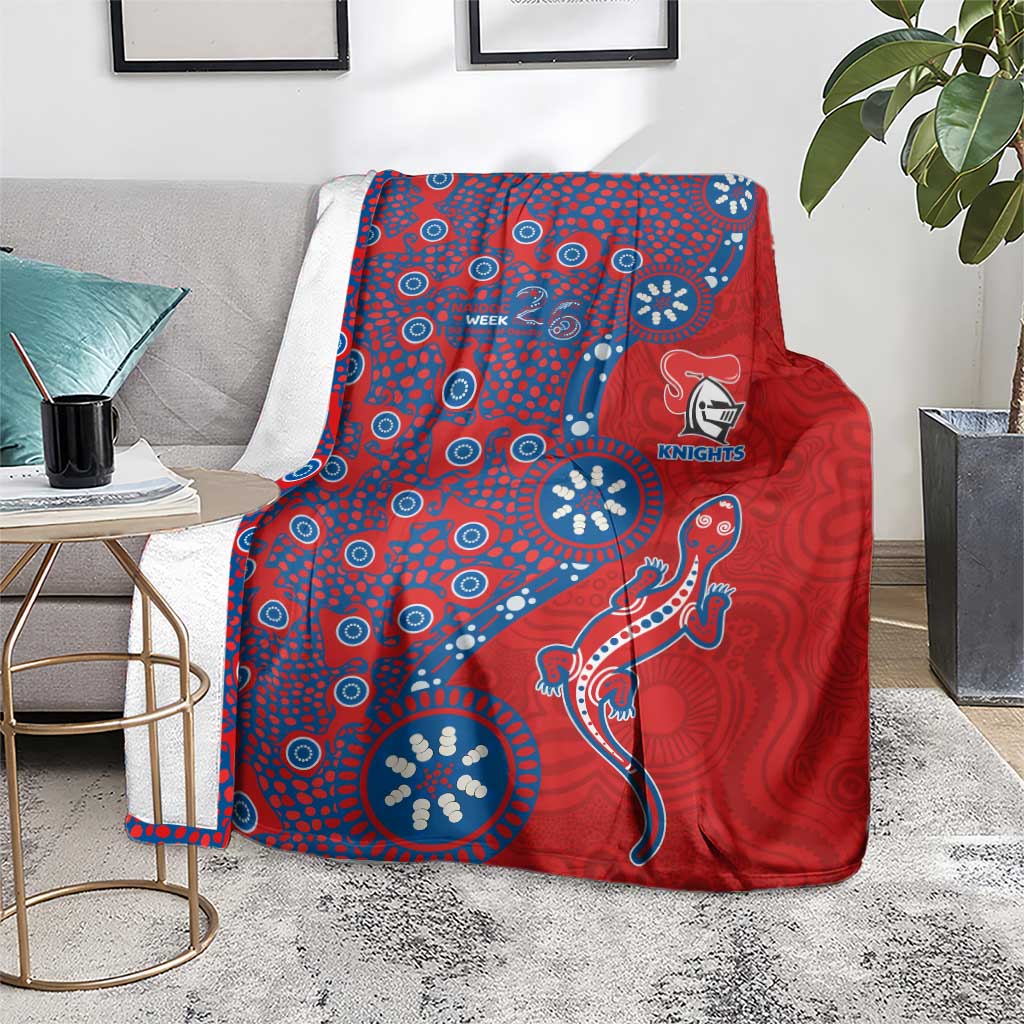 Newcastle Knights NAIDOC Week 2026 Blanket Aboriginal Lizard Dot Painting - 50 Years of Deadly