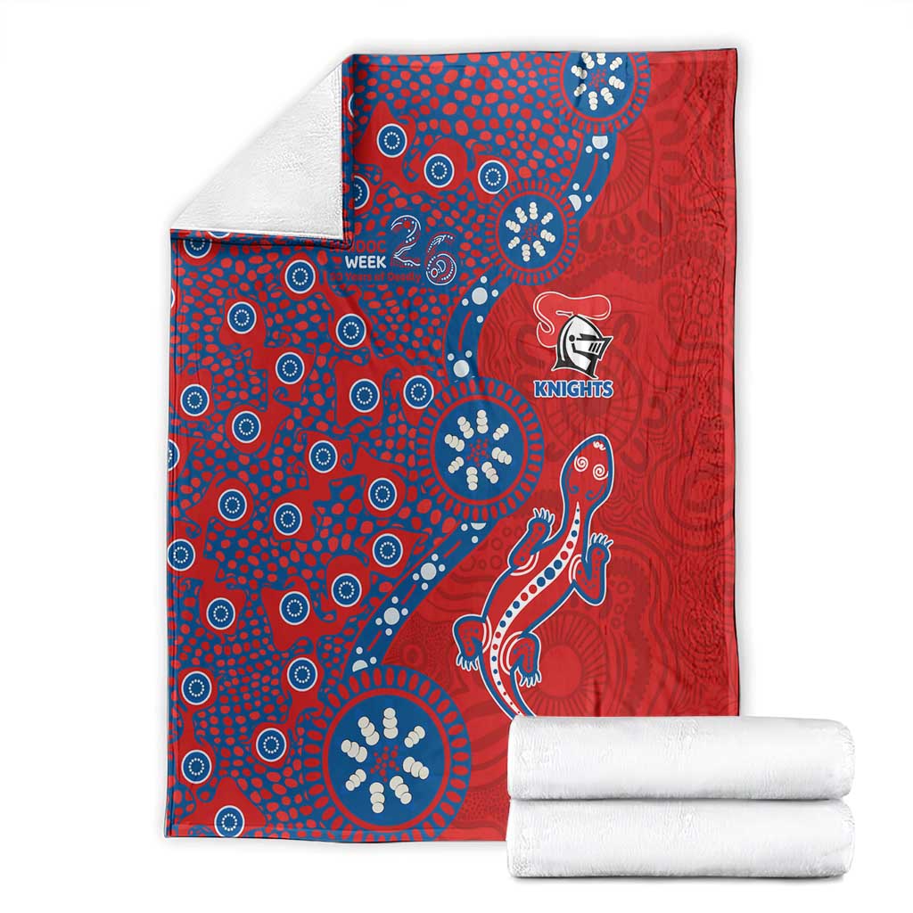 Newcastle Knights NAIDOC Week 2026 Blanket Aboriginal Lizard Dot Painting - 50 Years of Deadly