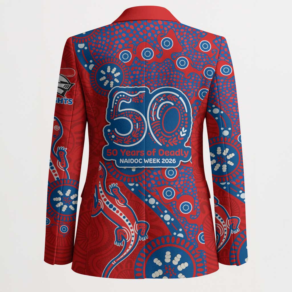 Newcastle Knights NAIDOC Week 2026 Blazer Aboriginal Lizard Dot Painting - 50 Years of Deadly