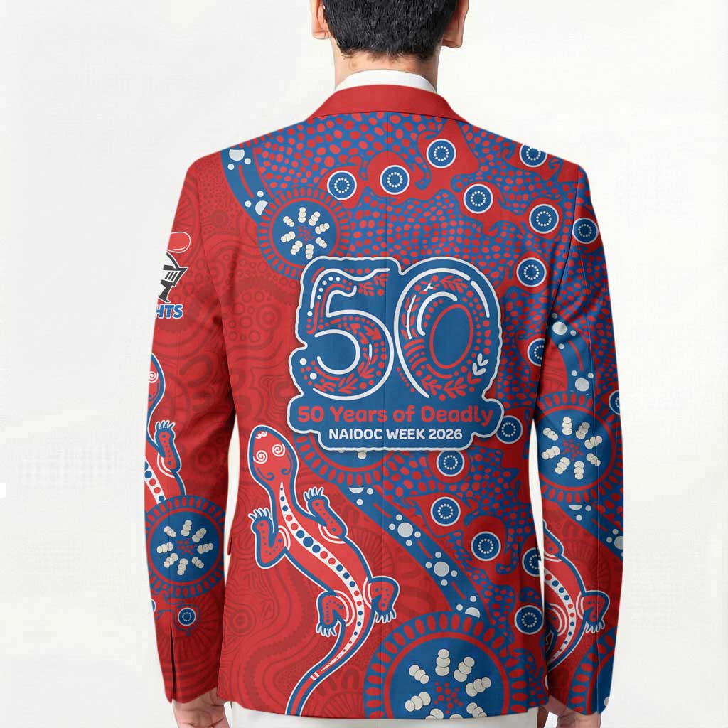 Newcastle Knights NAIDOC Week 2026 Blazer Aboriginal Lizard Dot Painting - 50 Years of Deadly