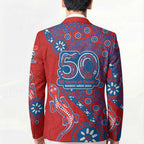 Newcastle Knights NAIDOC Week 2026 Blazer Aboriginal Lizard Dot Painting - 50 Years of Deadly