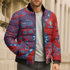 Newcastle Knights NAIDOC Week 2026 Bomber Puffer Jacket Aboriginal Lizard Dot Painting - 50 Years of Deadly