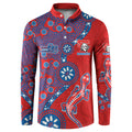 Newcastle Knights NAIDOC Week 2026 Button Sweatshirt Aboriginal Lizard Dot Painting - 50 Years of Deadly