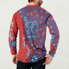 Newcastle Knights NAIDOC Week 2026 Button Sweatshirt Aboriginal Lizard Dot Painting - 50 Years of Deadly